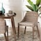 Bali & Pari Lara Bohemian Grey Kubu Rattan and Mahogany Wood Dining Chair 245-13719-ZORO - alternate 7